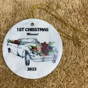Married 2022 Christmas ornament